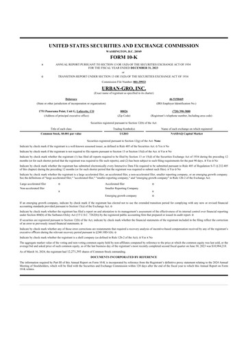 Thumbnail Urban-gro
 10-K Annual Report 2023