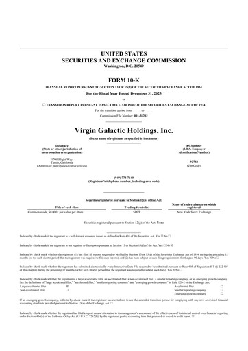 Thumbnail Virgin Galactic
 10-K Annual Report 2023