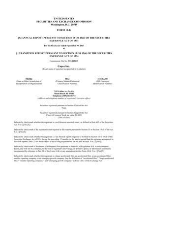 Thumbnail Reborn Coffee 10-K Annual Report 2017