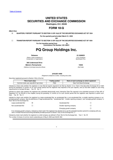 Thumbnail Ecovyst 10-Q Quarterly Report FY2020 