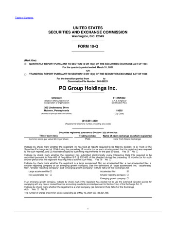 Thumbnail Ecovyst 10-Q Quarterly Report FY2021 