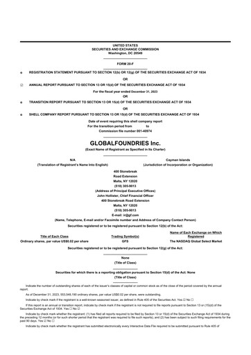 Thumbnail GlobalFoundries 20-F Annual Report 2023