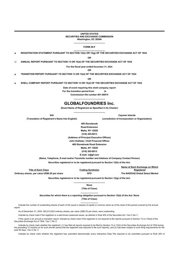 Thumbnail GlobalFoundries 20-F Annual Report 2024