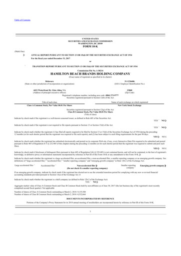 Thumbnail Hamilton Beach Brands 10-K Annual Report 2017