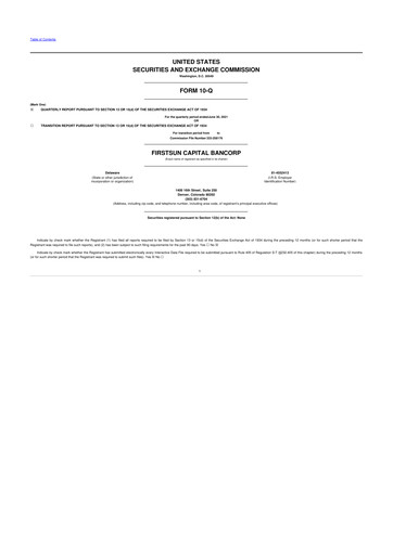Vorschaubild FirstSun Capital Bancorp 10-Q Quartalsbericht 2021 