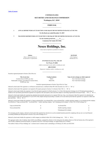 Thumbnail Custom Truck One Source 10-K Annual Report 2019