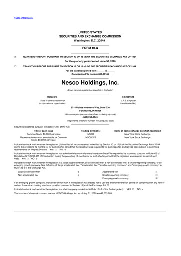 Miniature Custom Truck One Source 10-Q Rapport trimestriel 2020 