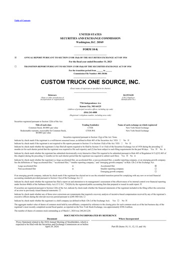 Thumbnail Custom Truck One Source 10-K Annual Report 2023