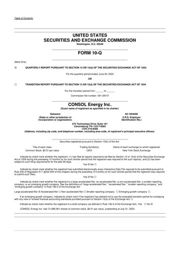 Vorschaubild Core Natural Resources 10-Q Quartalsbericht 2023 