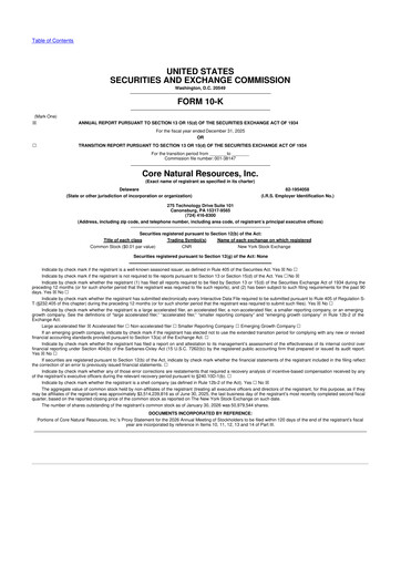 Miniature Core Natural Resources 10-K Rapport annuel 2025