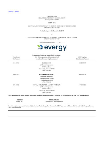 Thumbnail Evergy 10-K Annual Report 2018