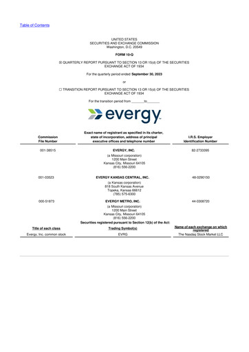 Thumbnail Evergy 10-Q Quarterly Report FY2023 