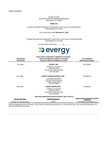 Thumbnail Evergy 10-K Annual Report 2025