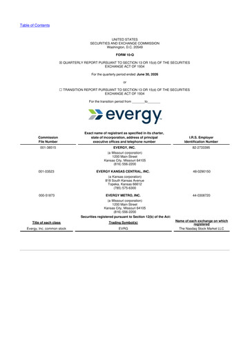 Thumbnail Evergy 10-Q Quarterly Report FY2026 