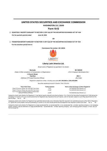 Thumbnail Liberty Latin America
 10-Q Quarterly Report FY2026 