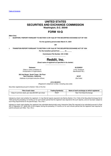 Miniature Reddit 10-Q Rapport trimestriel 2024 