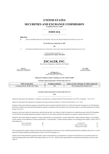 Thumbnail Zscaler 10-K Annual Report 2025