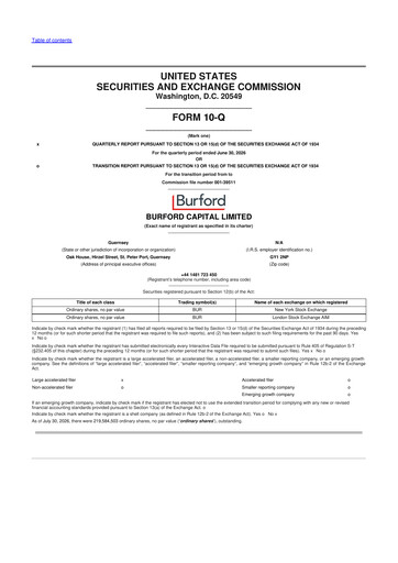 Thumbnail Burford Capital 10-Q Quarterly Report FY2026 