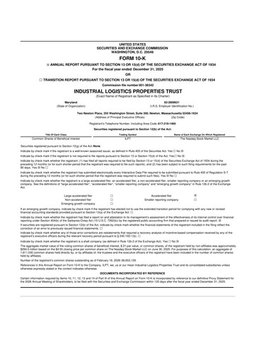 Thumbnail Industrial Logistics Properties Trust 10-K Annual Report 2025