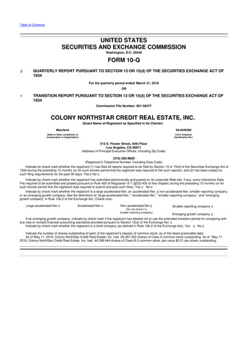 Thumbnail BrightSpire Capital 10-Q Quarterly Report FY2018 