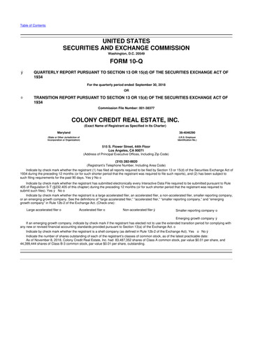 Thumbnail BrightSpire Capital 10-Q Quarterly Report FY2018 