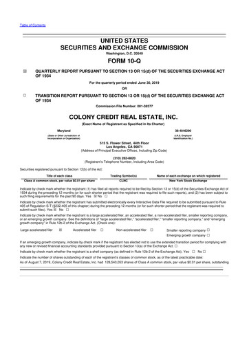 Thumbnail BrightSpire Capital 10-Q Quarterly Report FY2019 