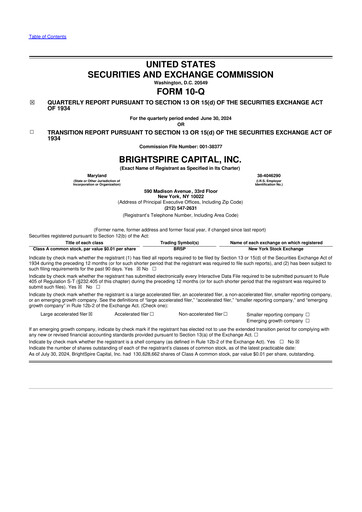 Thumbnail BrightSpire Capital 10-Q Quarterly Report FY2024 