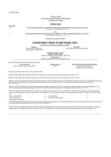 Thumbnail Construction Partners
 10-K Annual Report 2022