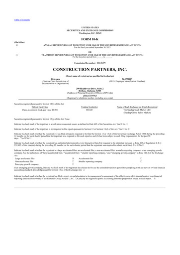 Thumbnail Construction Partners
 10-K Annual Report 2023