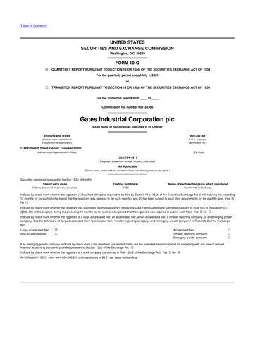 Thumbnail Gates Industrial Corp 10-Q Quarterly Report FY2023 