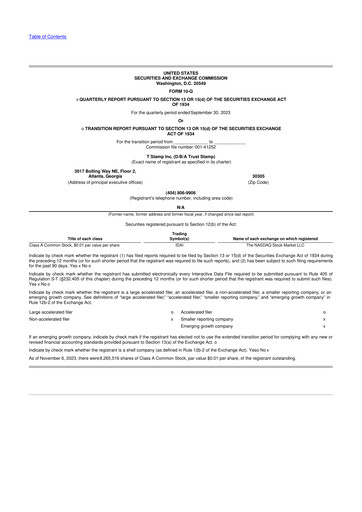 Thumbnail T Stamp Inc. (TrustStamp) 10-Q Quarterly Report FY2023 