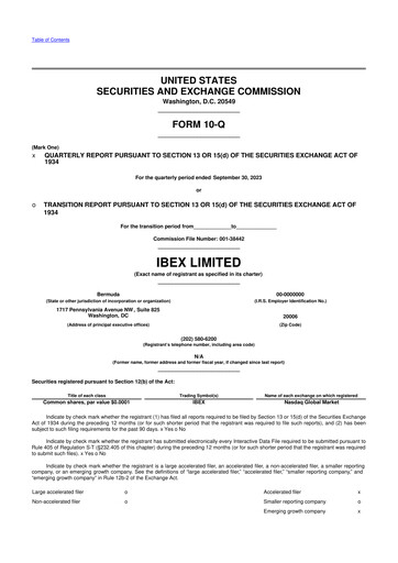 Thumbnail IBEX 10-Q Quarterly Report FY2024 