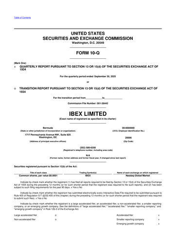 Thumbnail IBEX 10-Q Quarterly Report FY2026 