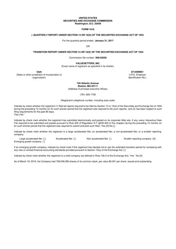 Thumbnail Netcapital 10-Q Quarterly Report FY2018 