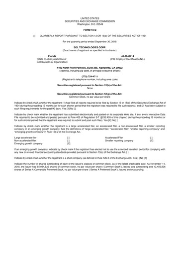 Thumbnail SKYX Platforms 10-Q Quarterly Report FY2018 