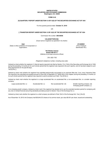 Thumbnail Netcapital 10-Q Quarterly Report FY2020 