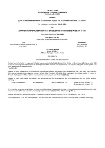 Thumbnail Netcapital 10-Q Quarterly Report FY2020 