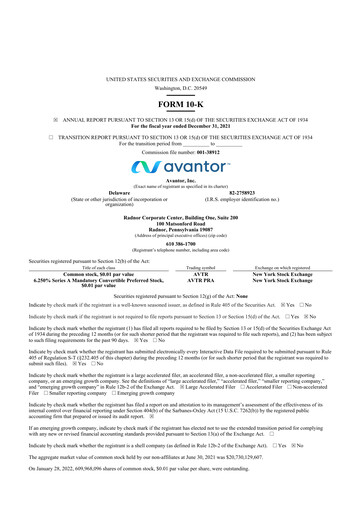 Thumbnail Avantor 10-K Annual Report 2020