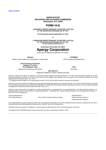 Thumbnail ChampionX 10-Q Quarterly Report FY2018 