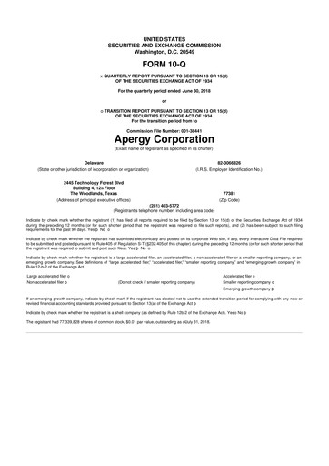Thumbnail ChampionX 10-Q Quarterly Report FY2018 
