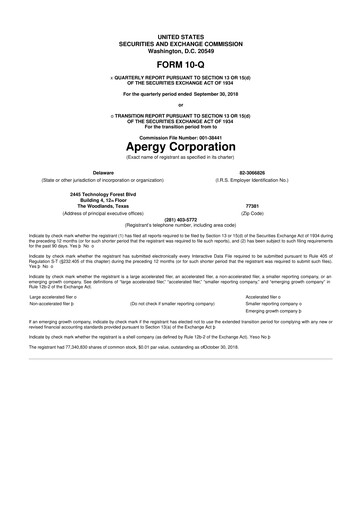 Thumbnail ChampionX 10-Q Quarterly Report FY2018 