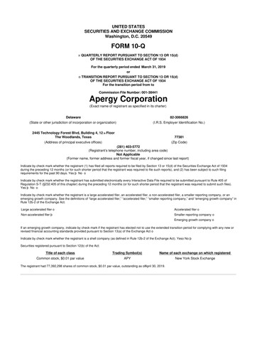 Thumbnail ChampionX 10-Q Quarterly Report FY2019 