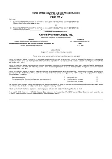 Vorschaubild Amneal Pharmaceuticals
 10-Q Quartalsbericht 2018 