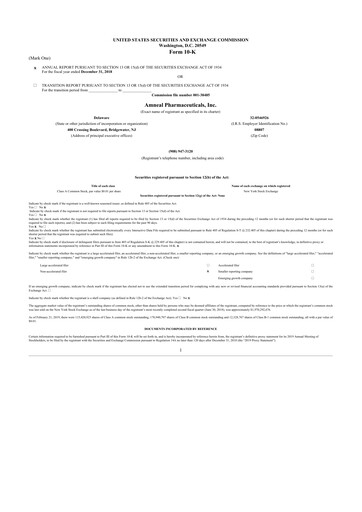 Thumbnail Amneal Pharmaceuticals
 10-K Annual Report 2018