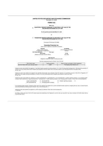 Thumbnail Columbia Financial 10-Q Quarterly Report FY2024 