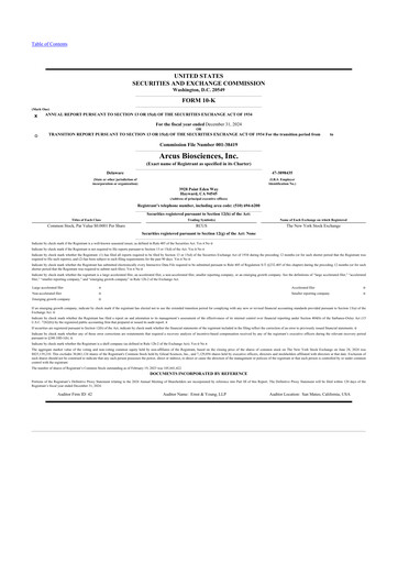 Thumbnail Arcus Biosciences
 10-K Annual Report 2024