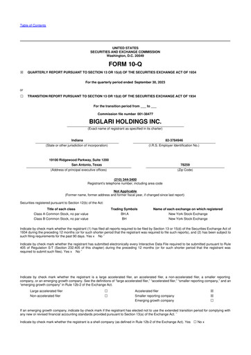 Thumbnail Biglari 10-Q Quarterly Report FY2023 