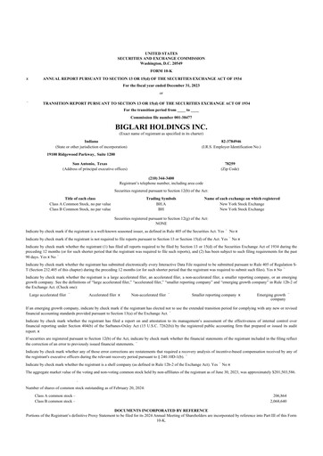 Thumbnail Biglari 10-K Annual Report 2023