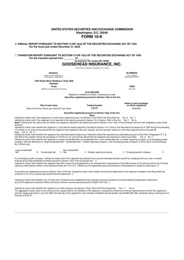 Thumbnail Goosehead Insurance
 10-K Annual Report 2025
