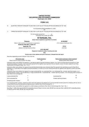 Thumbnail i3 Verticals 10-Q Quarterly Report FY2020 